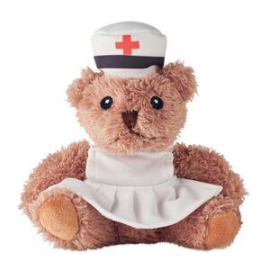 MidOcean Nurse Plush Teddy Bear / White/Brown